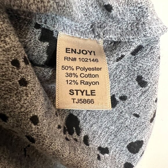 Michael Stars Tank Top M Grey Black Burnout Splatter Print Pullover Size Medium - Picture 7 of 9